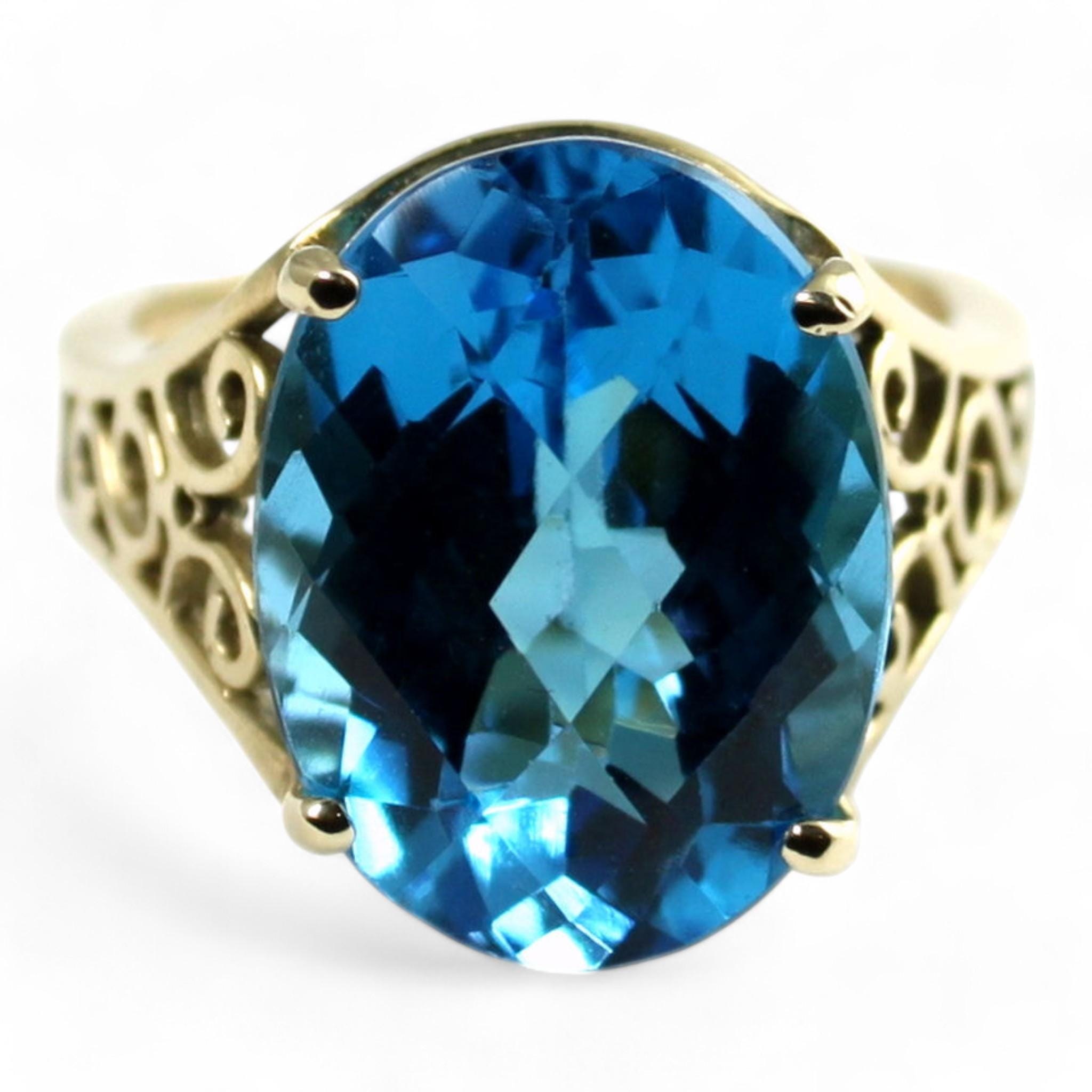 Mercury Mist Topaz, 14KY Gold Ring, R005