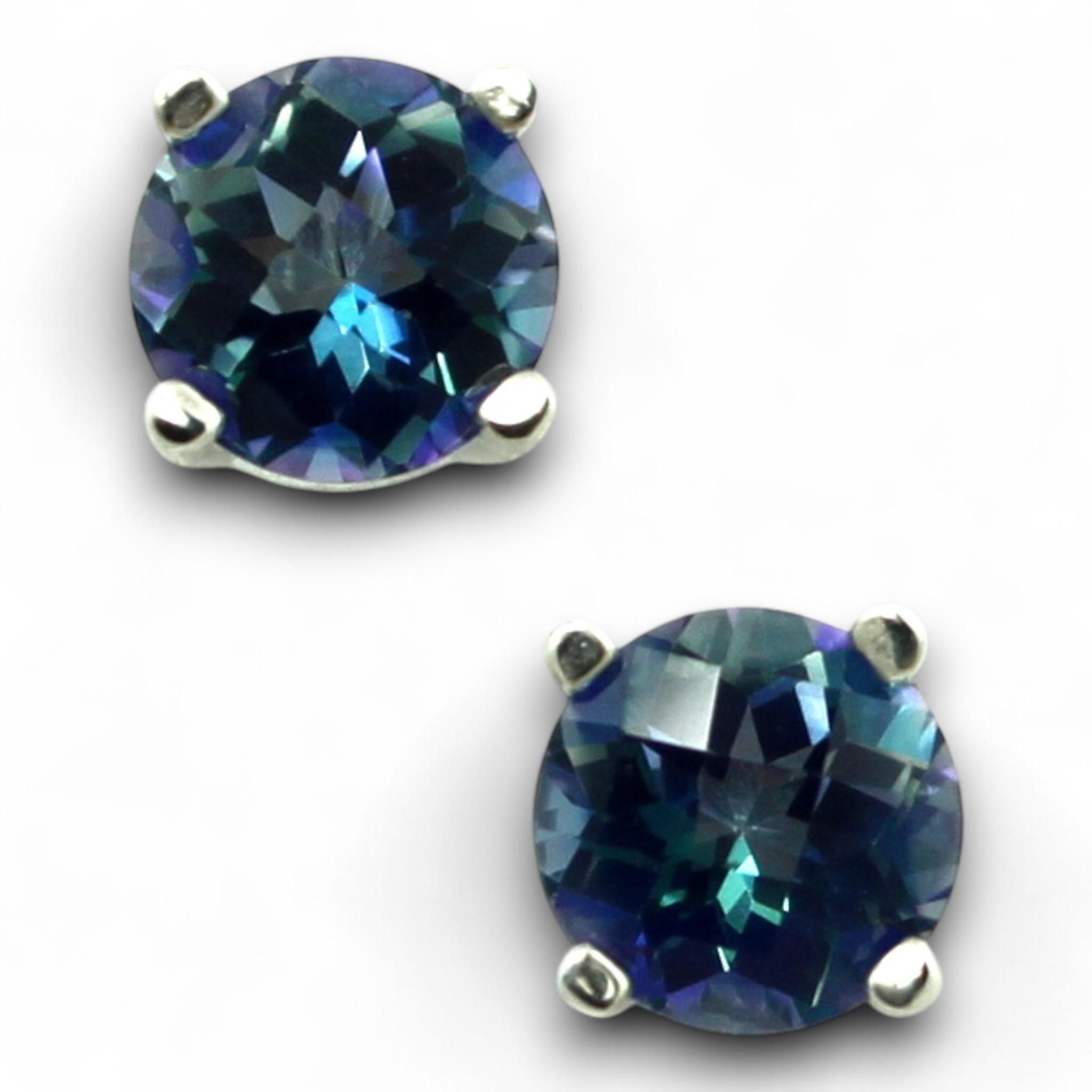Neptune Garden Topaz, 925 Sterling Silver Post Earrings, SE012
