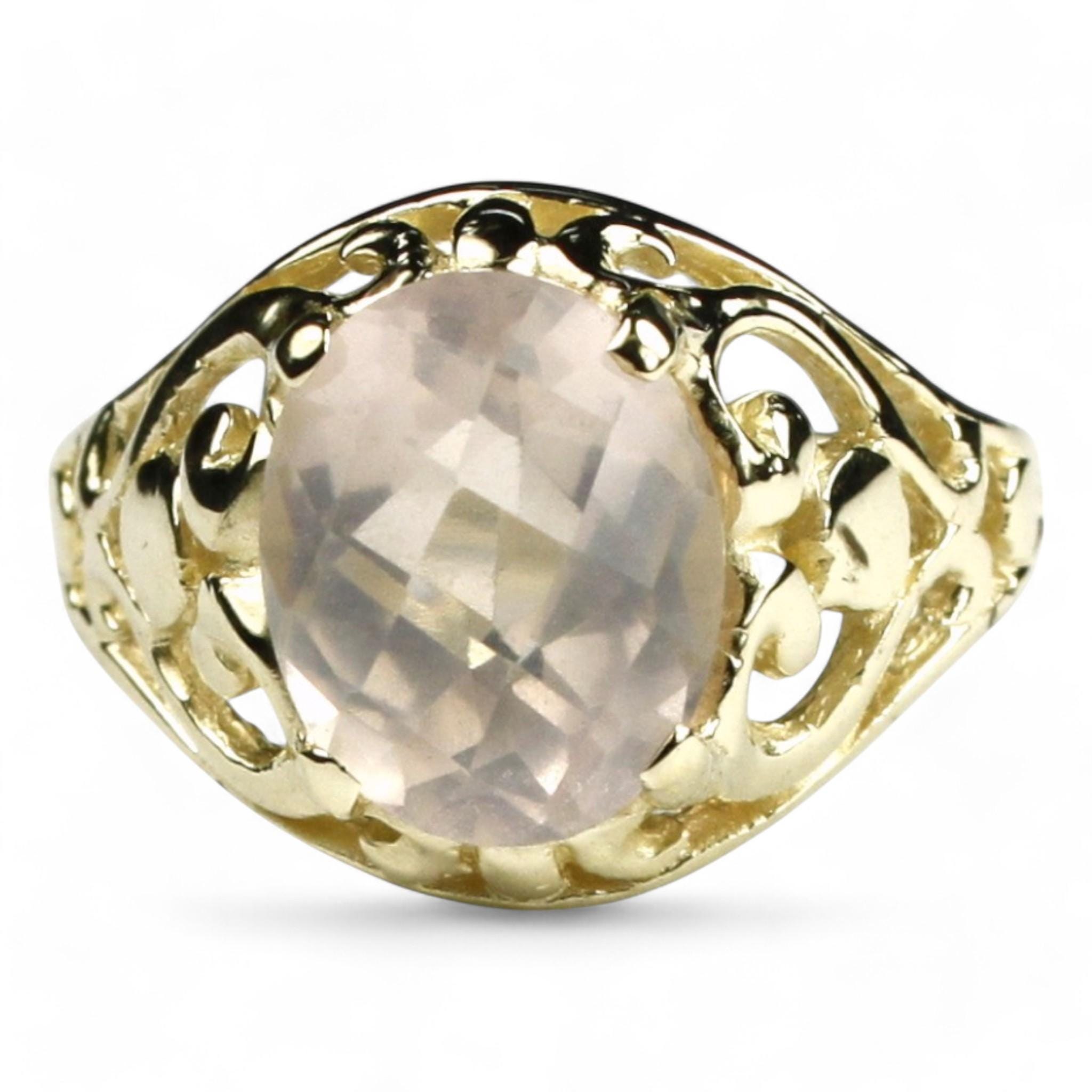 Green Amethyst, 14KY Gold Ring, R005