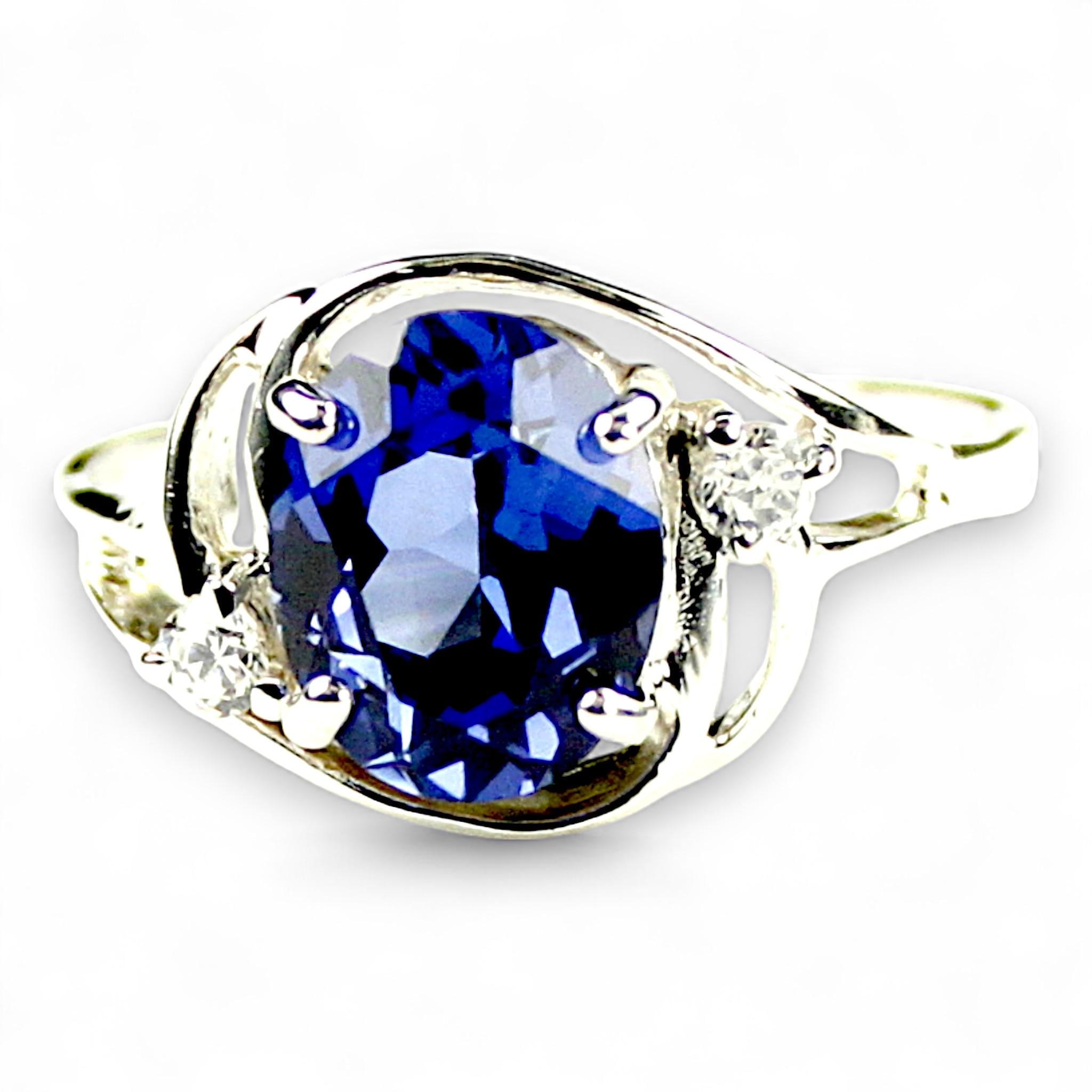 Blue Sapphire, 10KY Gold Ring, R057