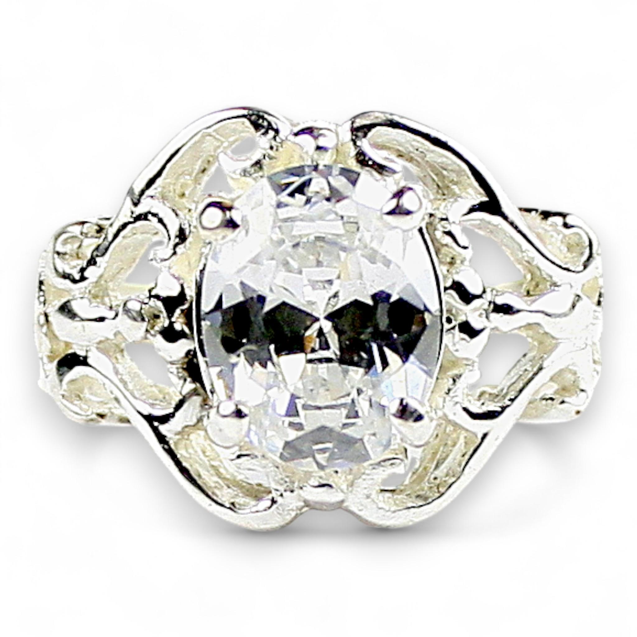 Russian Nanocrystal Emerald, 925 Sterling Silver Ladies Ring, SR016