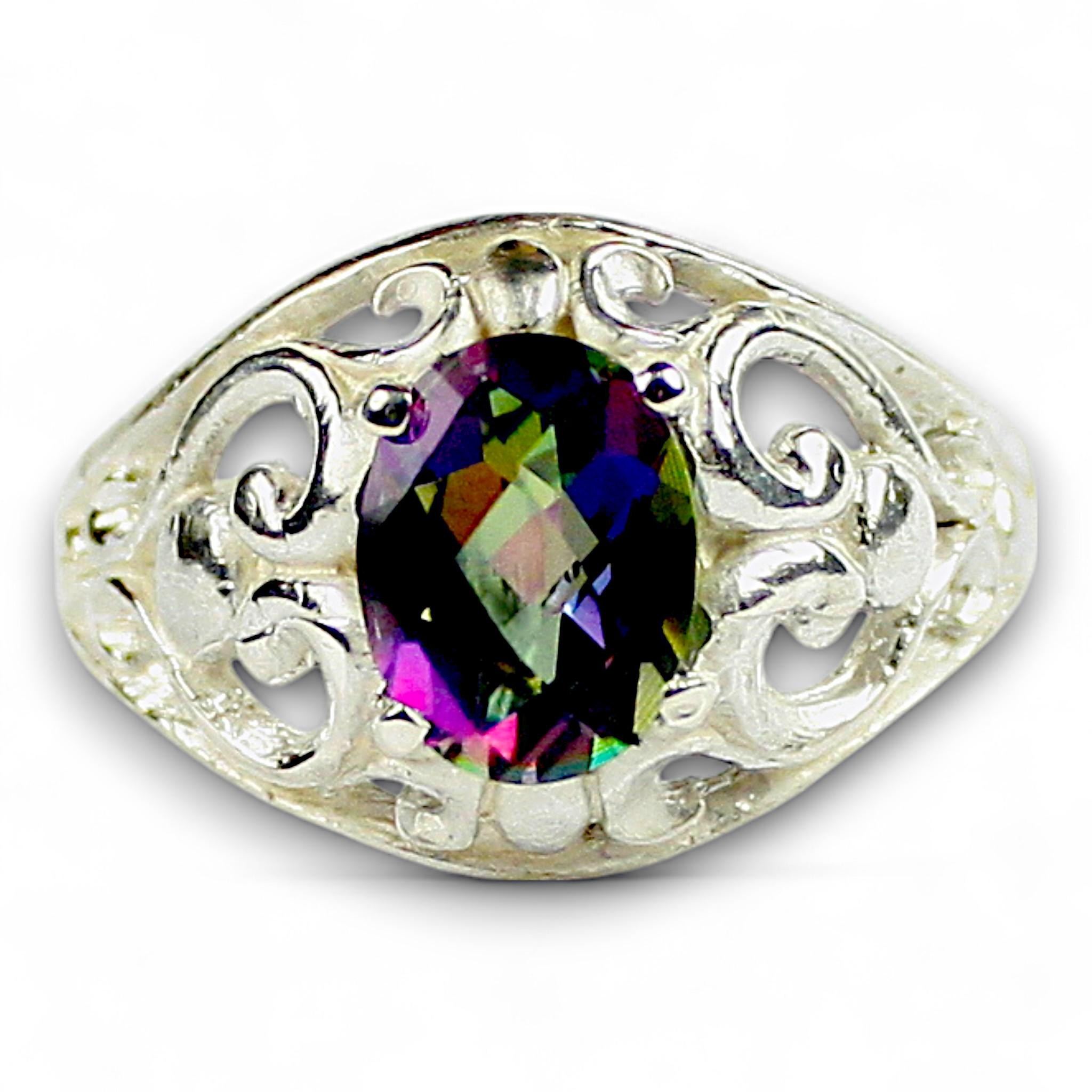 Russian Nanocrystal Emerald, 925 Sterling Silver Ladies Ring, SR361