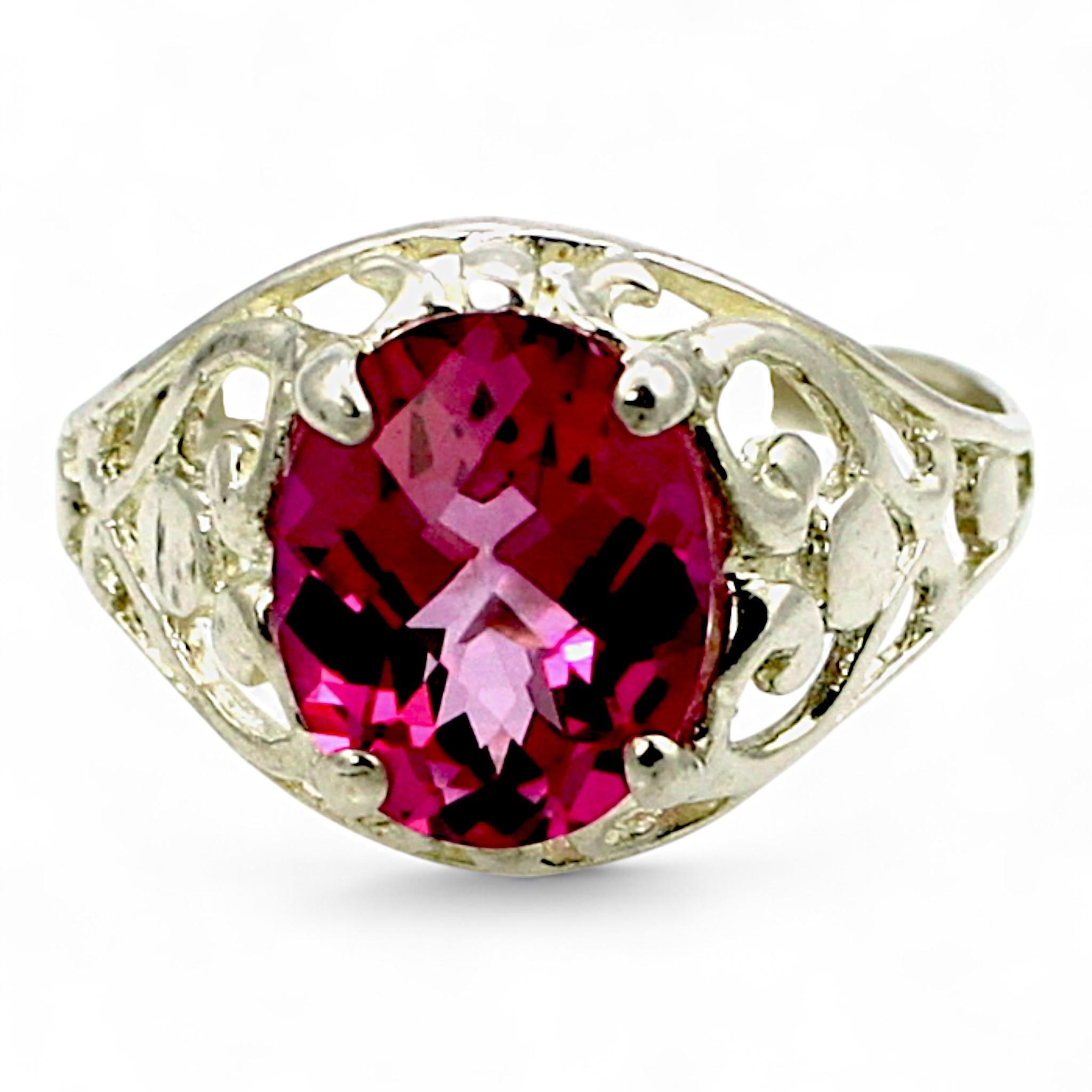 Russian Nanocrystal Emerald, 925 Sterling Silver Ladies Ring, SR055