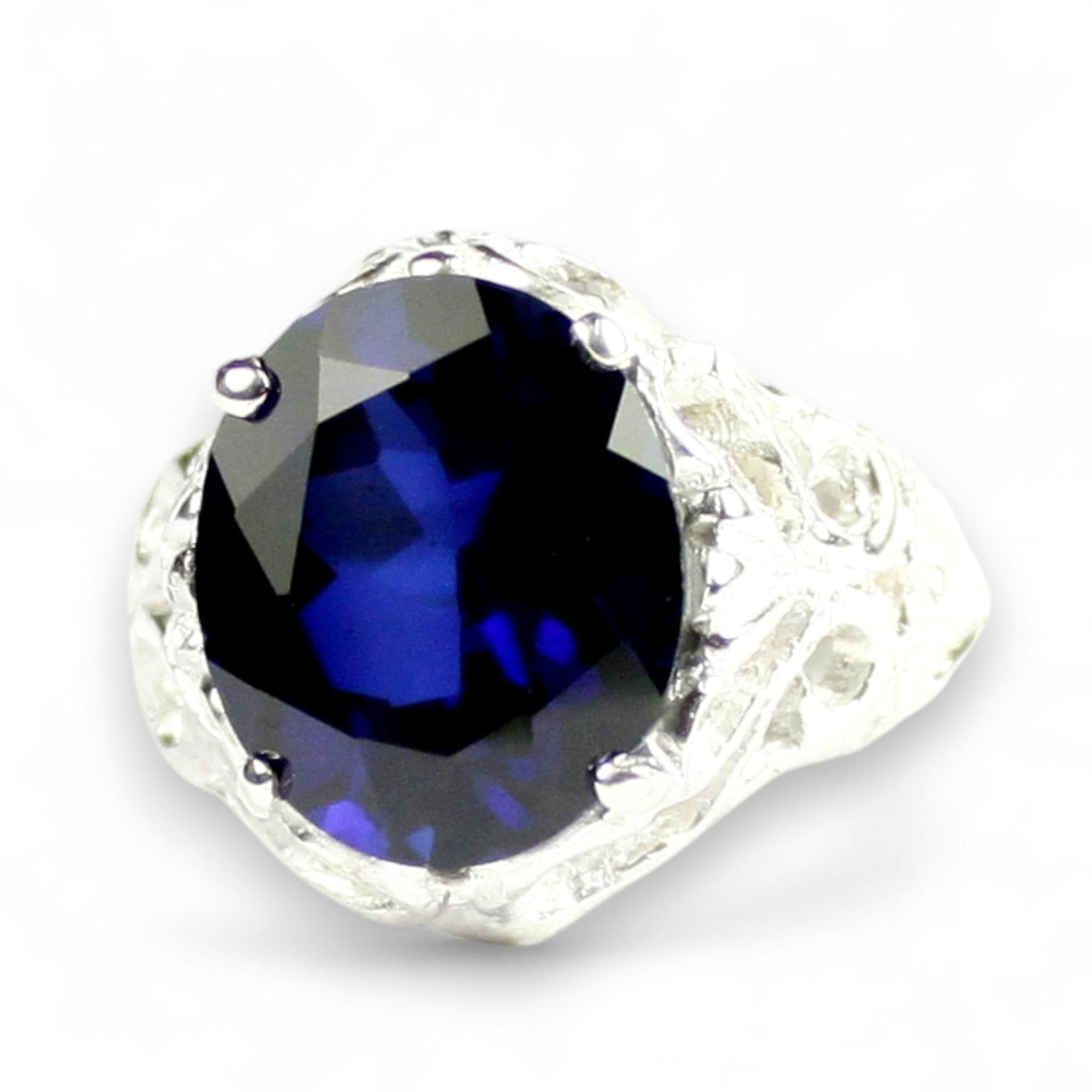 Blue Sapphire, 925 Sterling Silver Ring, SR114