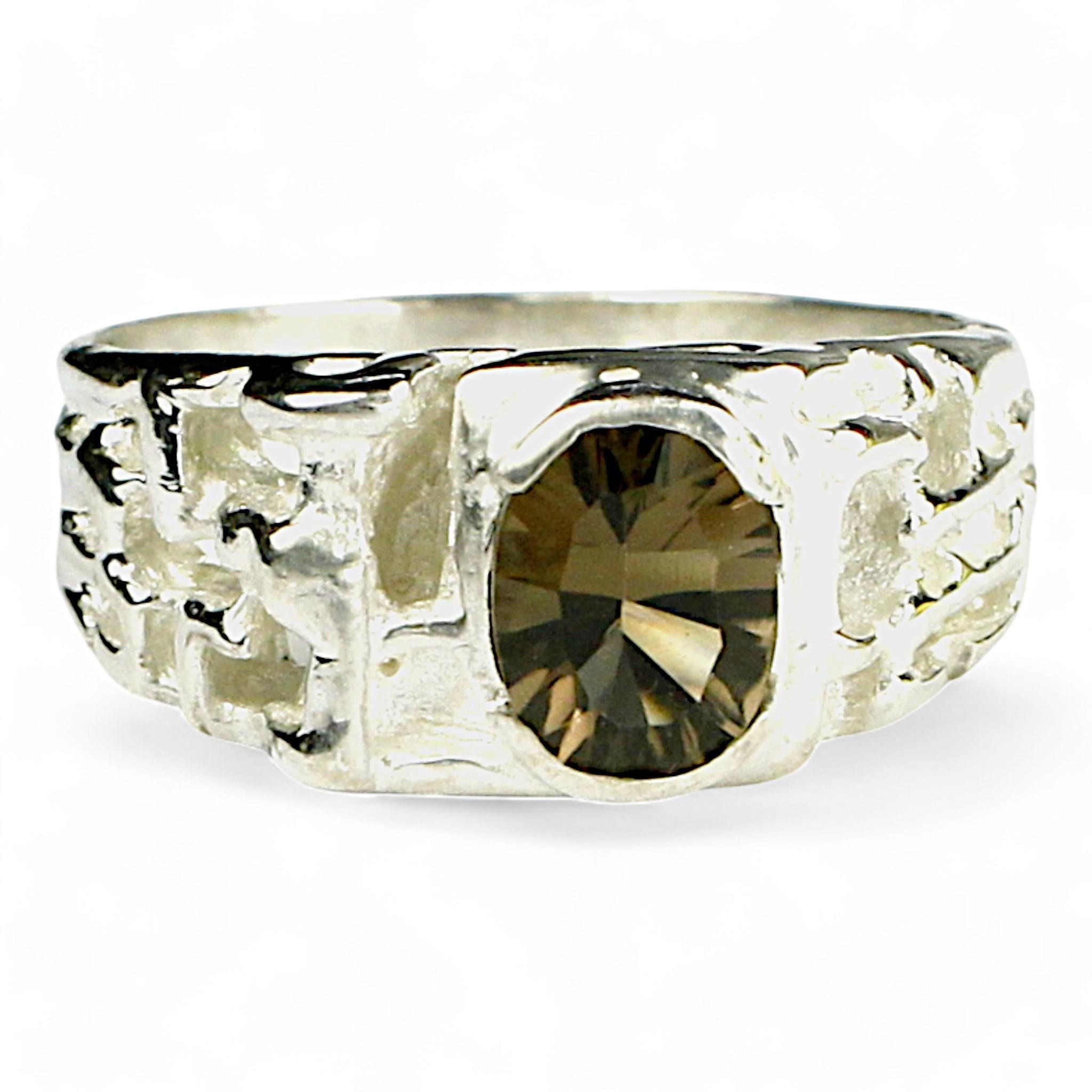 Green Amethyst, 925 Sterling Silver Ring, SR137