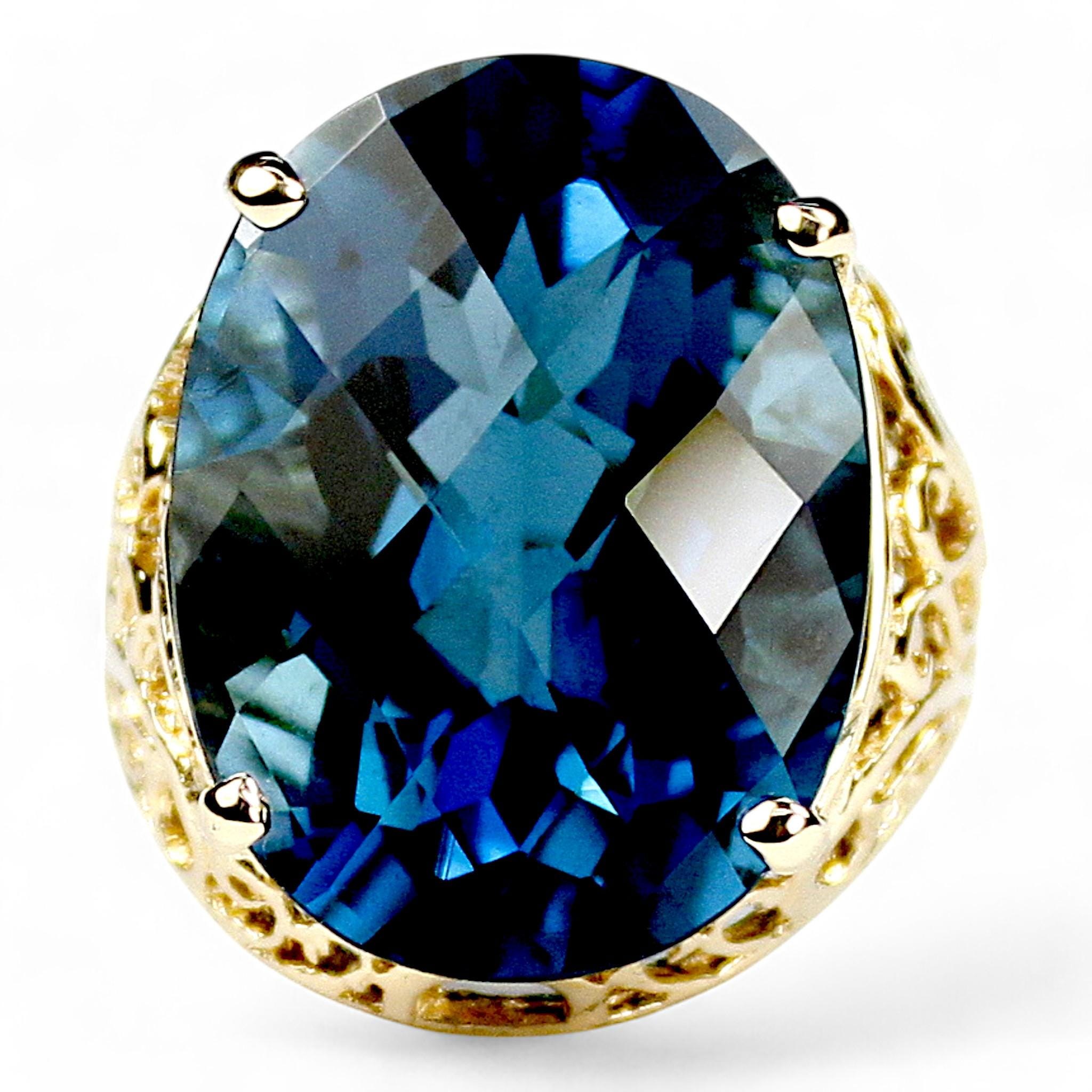 Champagne Cubic Zirconia (CZ), 14KY Gold Ring, R021