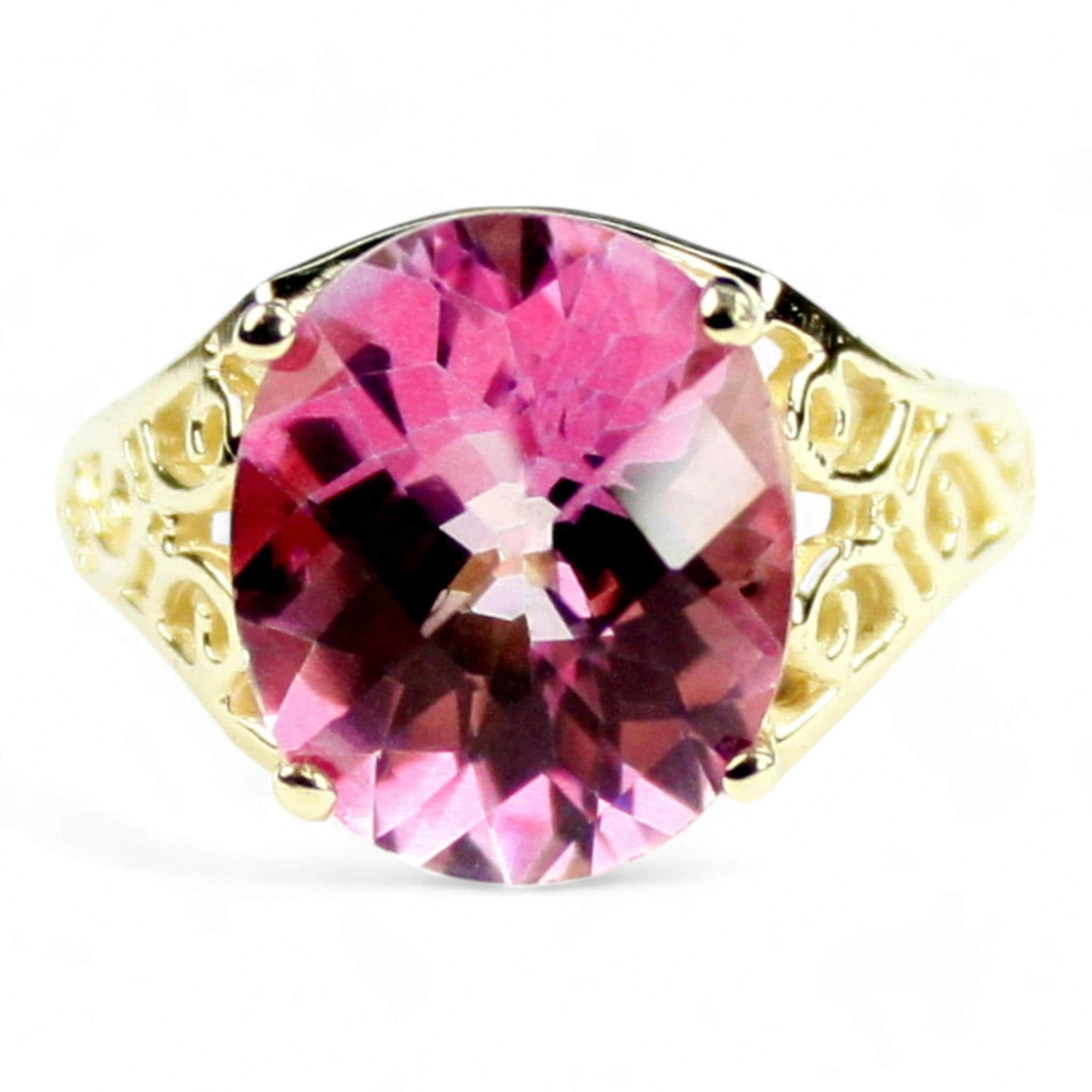 Green Amethyst, 14KY Gold Ring, R039