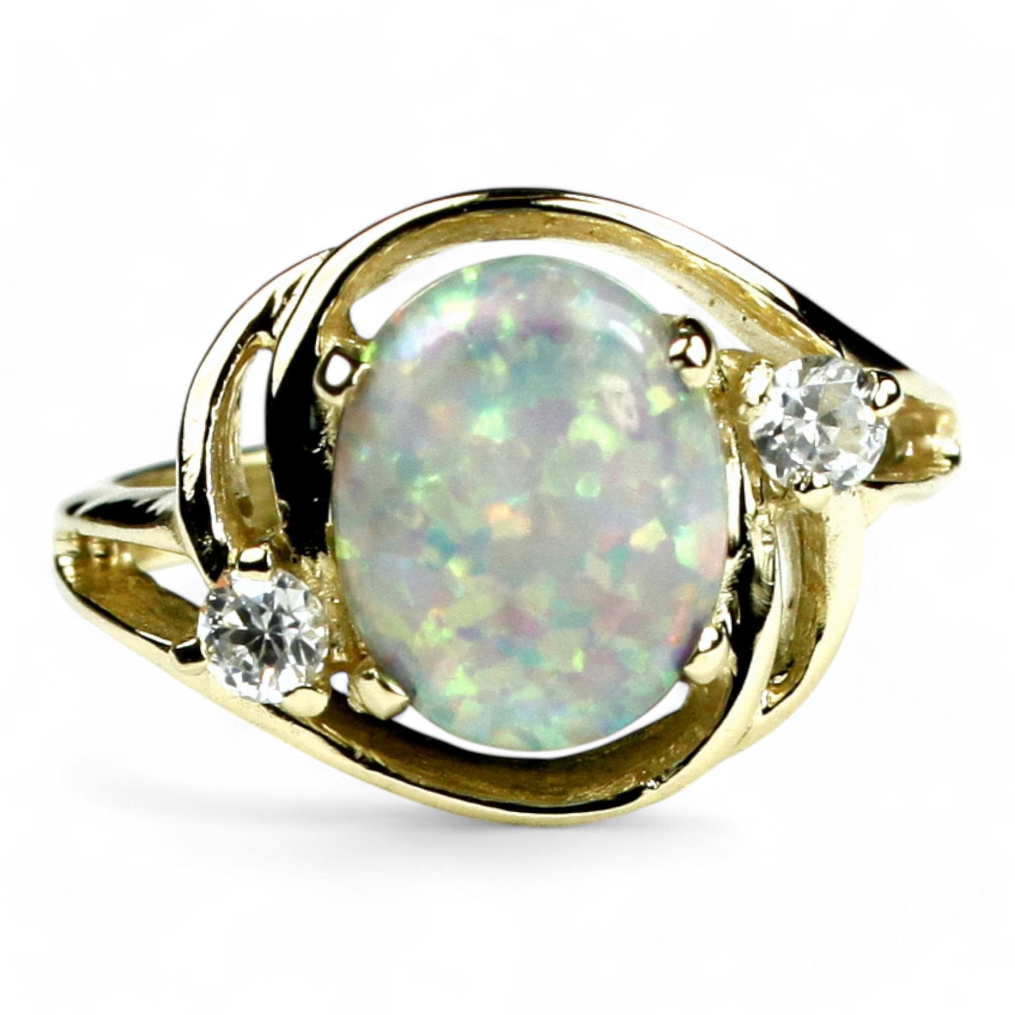 Silver Topaz, 925 Sterling Silver Ring, SR058