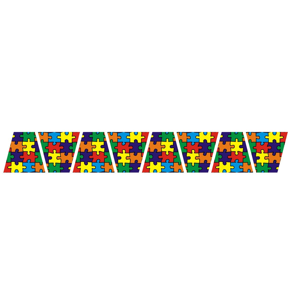 AUTISM PUZZLE PIECES REFLECTIVE HELMET (TET) TETRAHEDRON 8 PACK