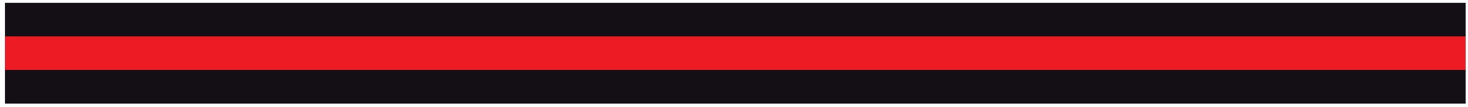 BLACK & RED TRIPLE STRIPE REFLECTIVE HELMET TRIM