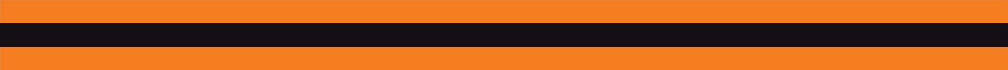 ORANGE & BLACK TRIPLE STRIPE REFLECTIVE HELMET TRIM