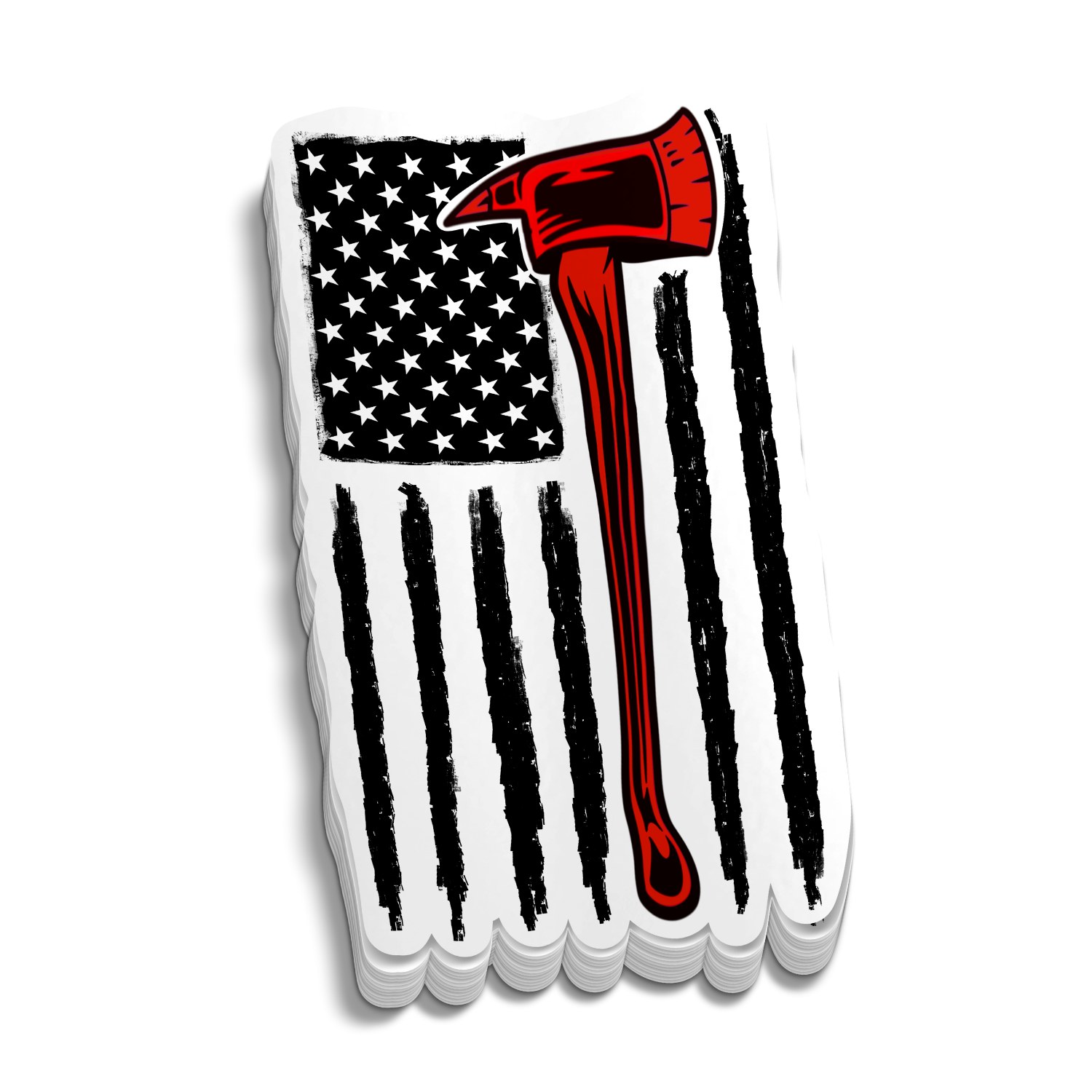 Redline Axe Flag Sticker