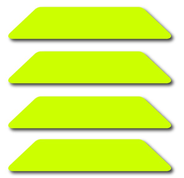 REFLECTIVE BULLARD WILDLAND HELMET STRIPS 4 PACK (MULTIPLE COLORS)
