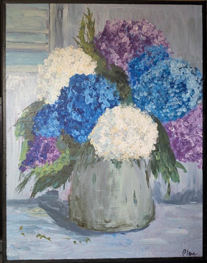 Sunday Hydrangeas, detail 2