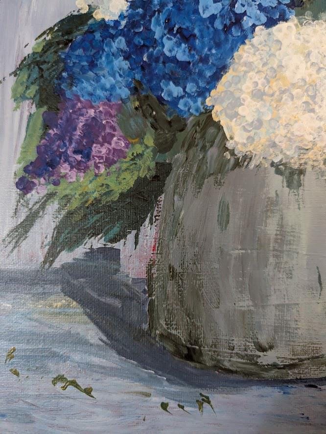 Sunday Hydrangeas, detail 4