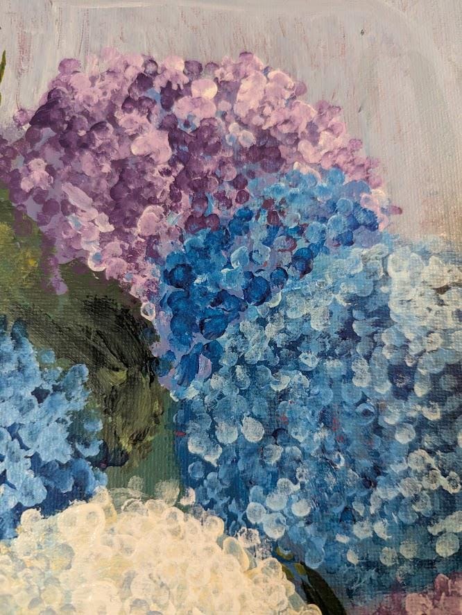 Sunday Hydrangeas, detail 5
