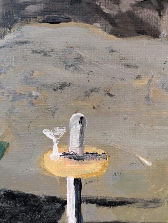Original 11x14 New England Coastal Painting | Rocky Cove Seascape | Beach, detail 4