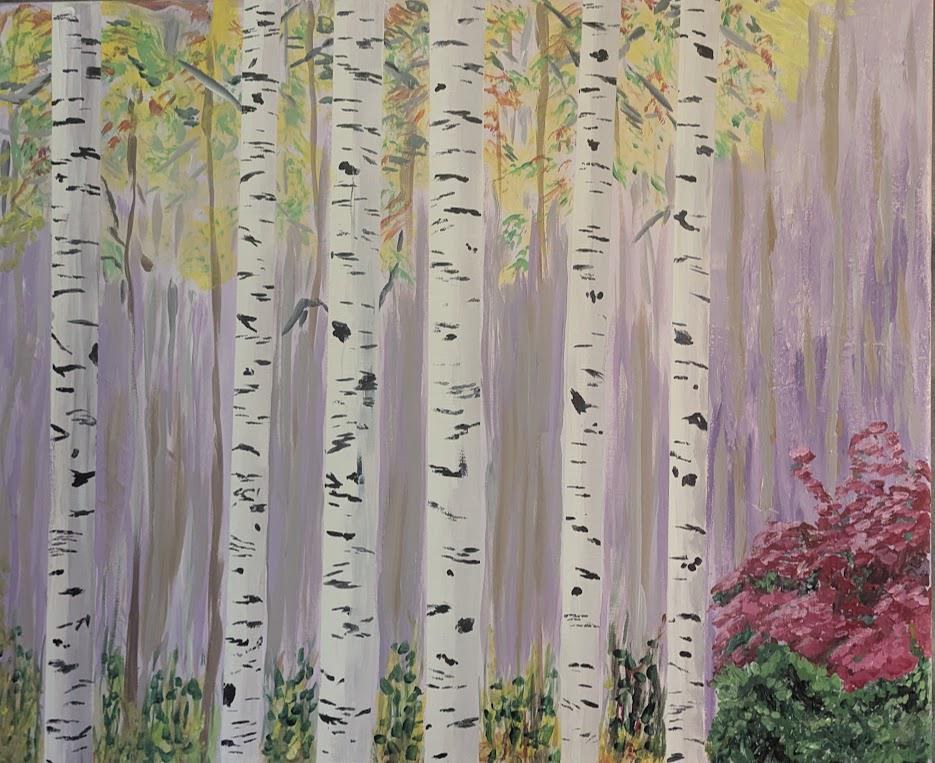 Through The Birches, detail 2