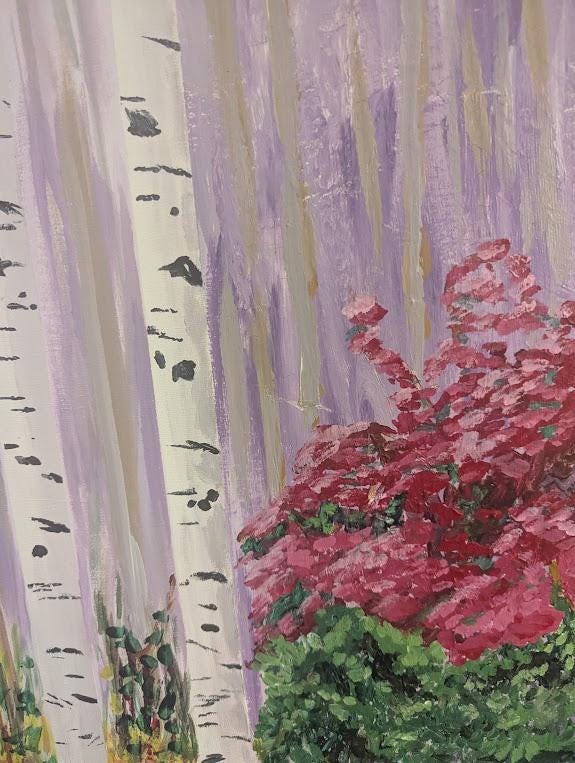 Through The Birches, detail 3