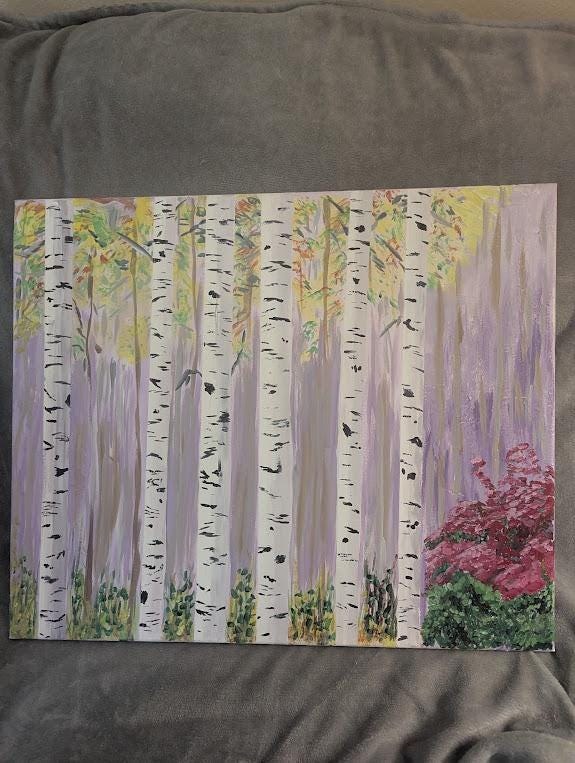 Through The Birches, detail 6