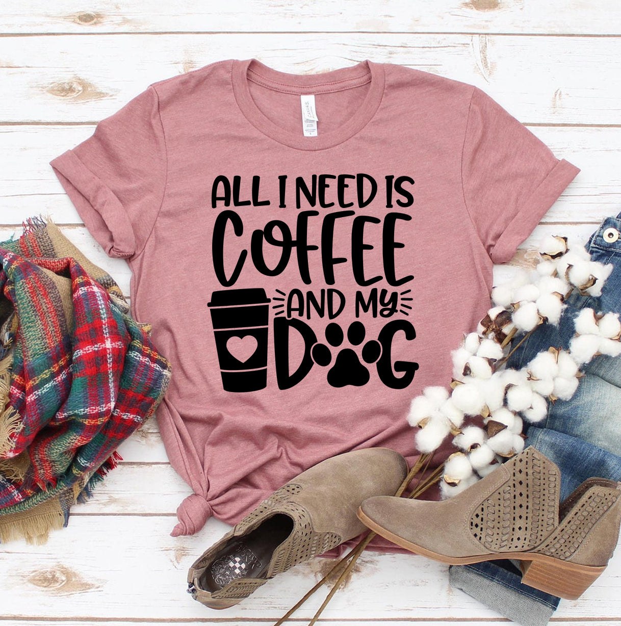 All I Need Is A Coffee And A Dog T-shirt product photo 1