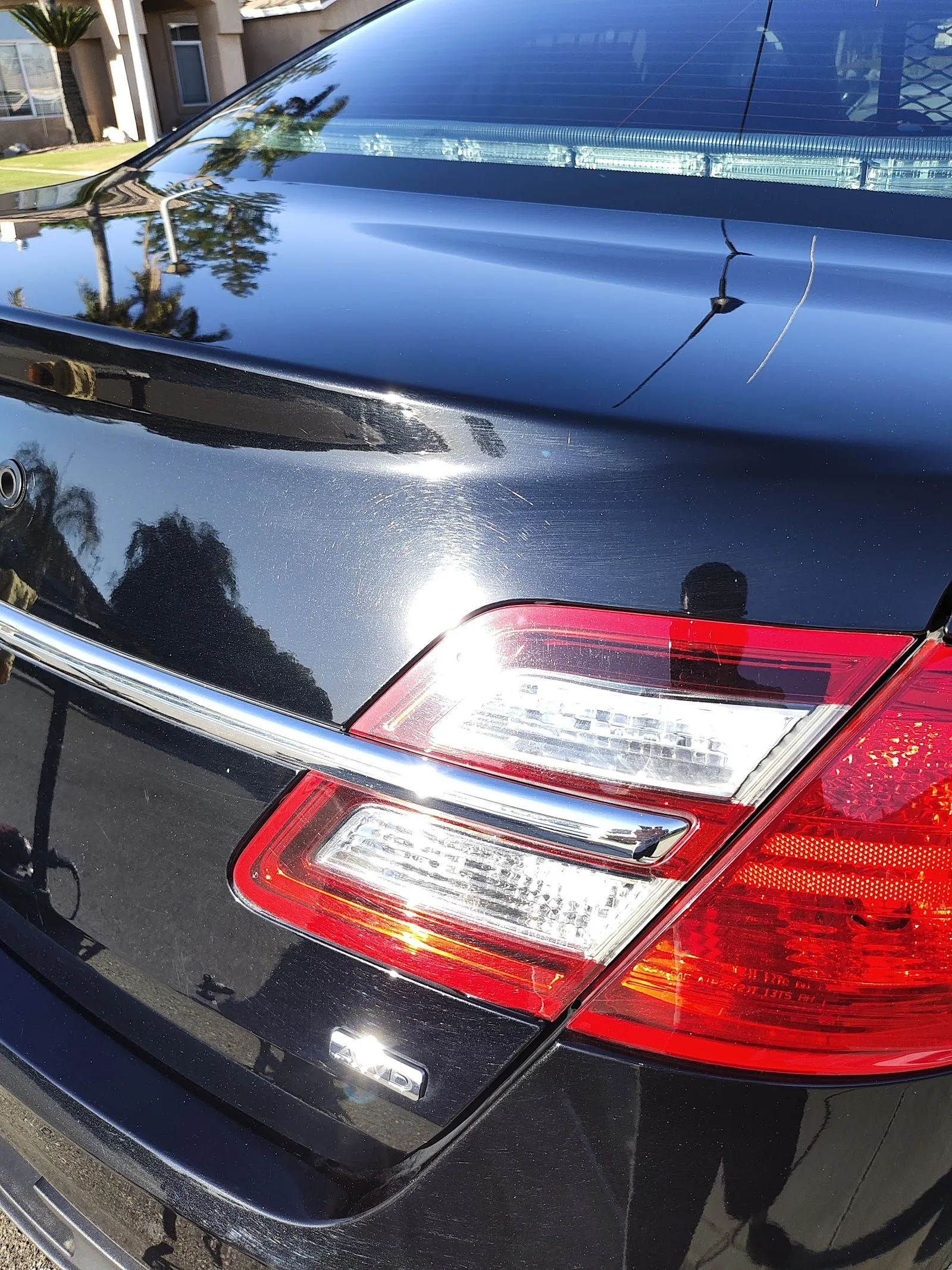 Glossy exterior detail with crisp reflections