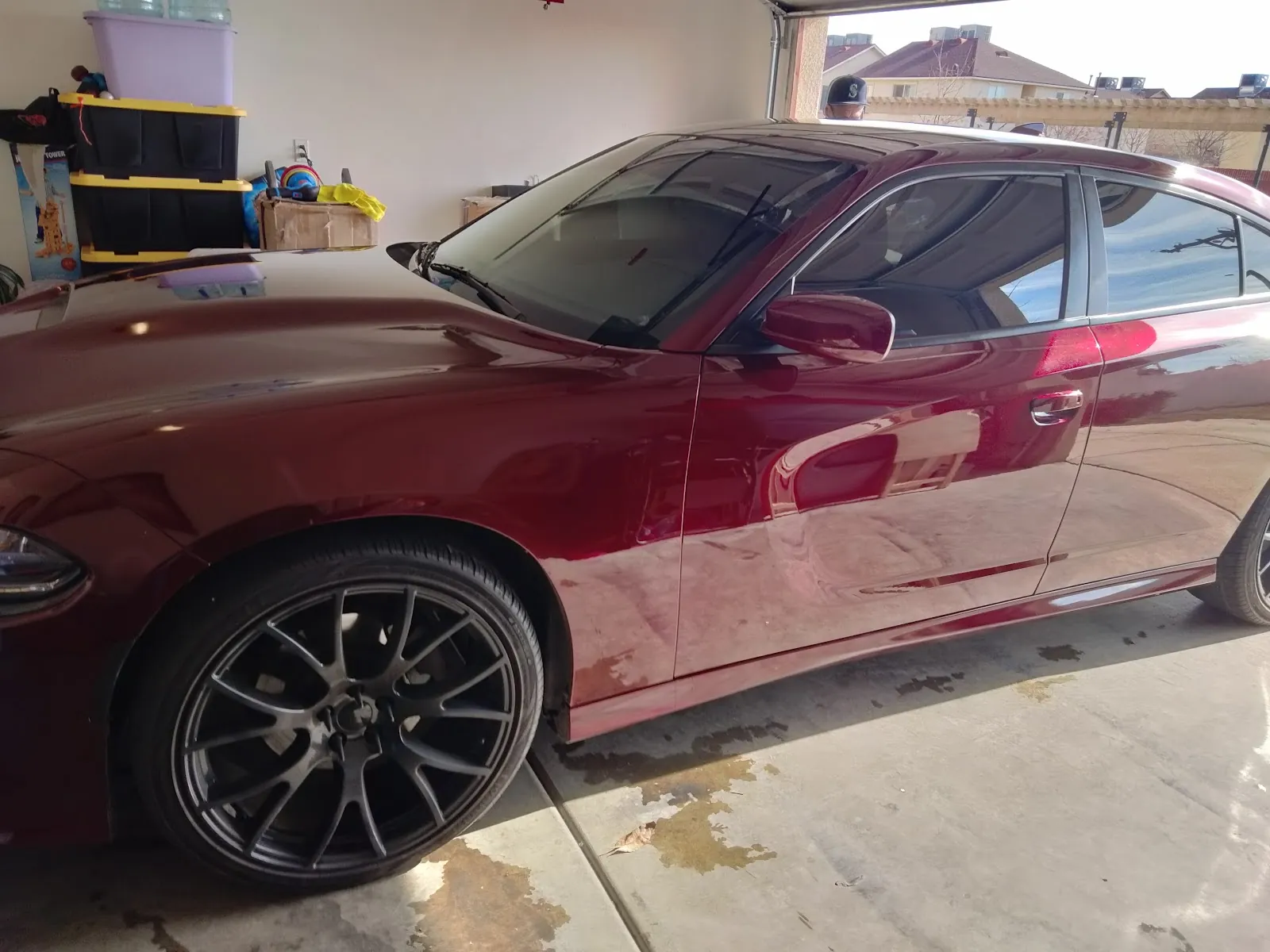 Clean vehicle interior and glossy exterior after a mobile detail