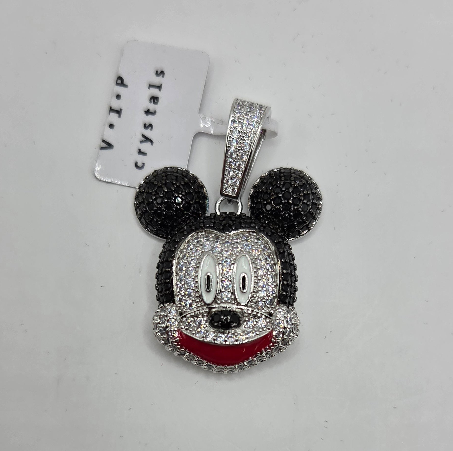 Gold-filled crystal Mickey Mouse pendant