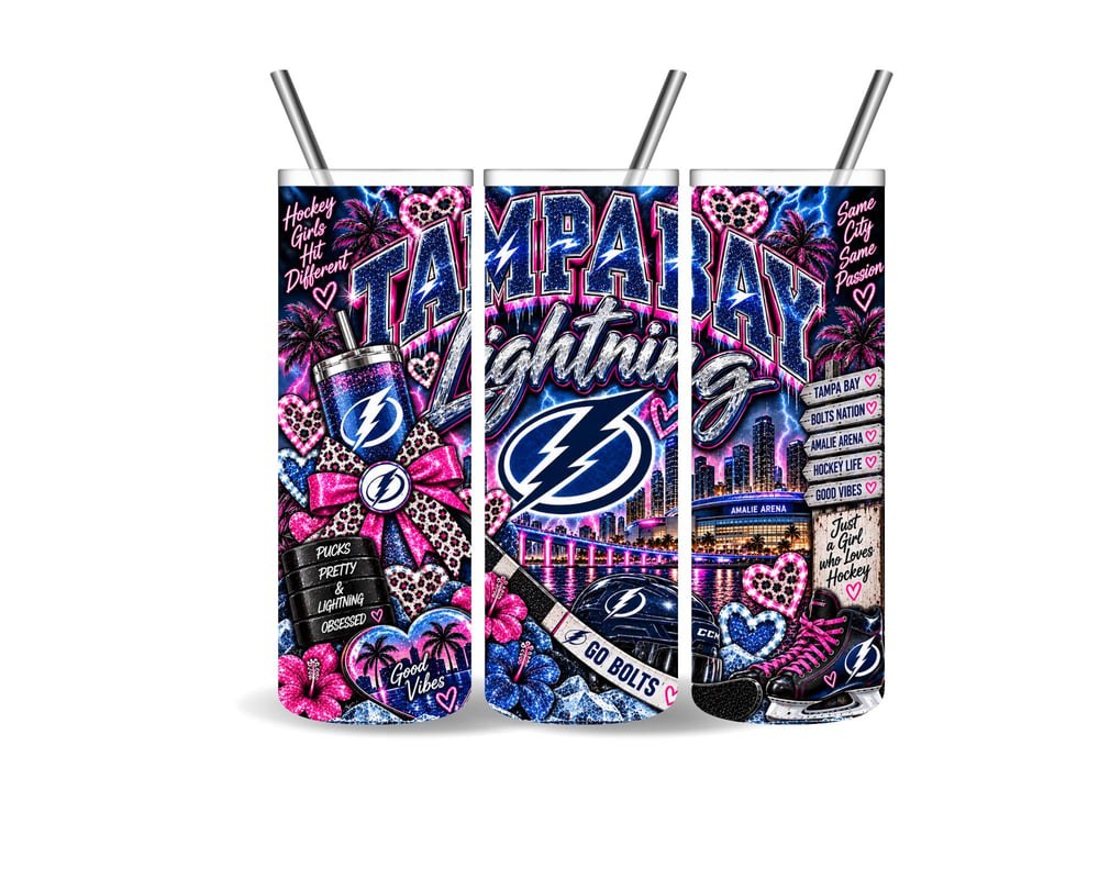 Tampa Bay Lightning 20oz Tumbler | Hockey Fan Gift (Choose Design), view 5