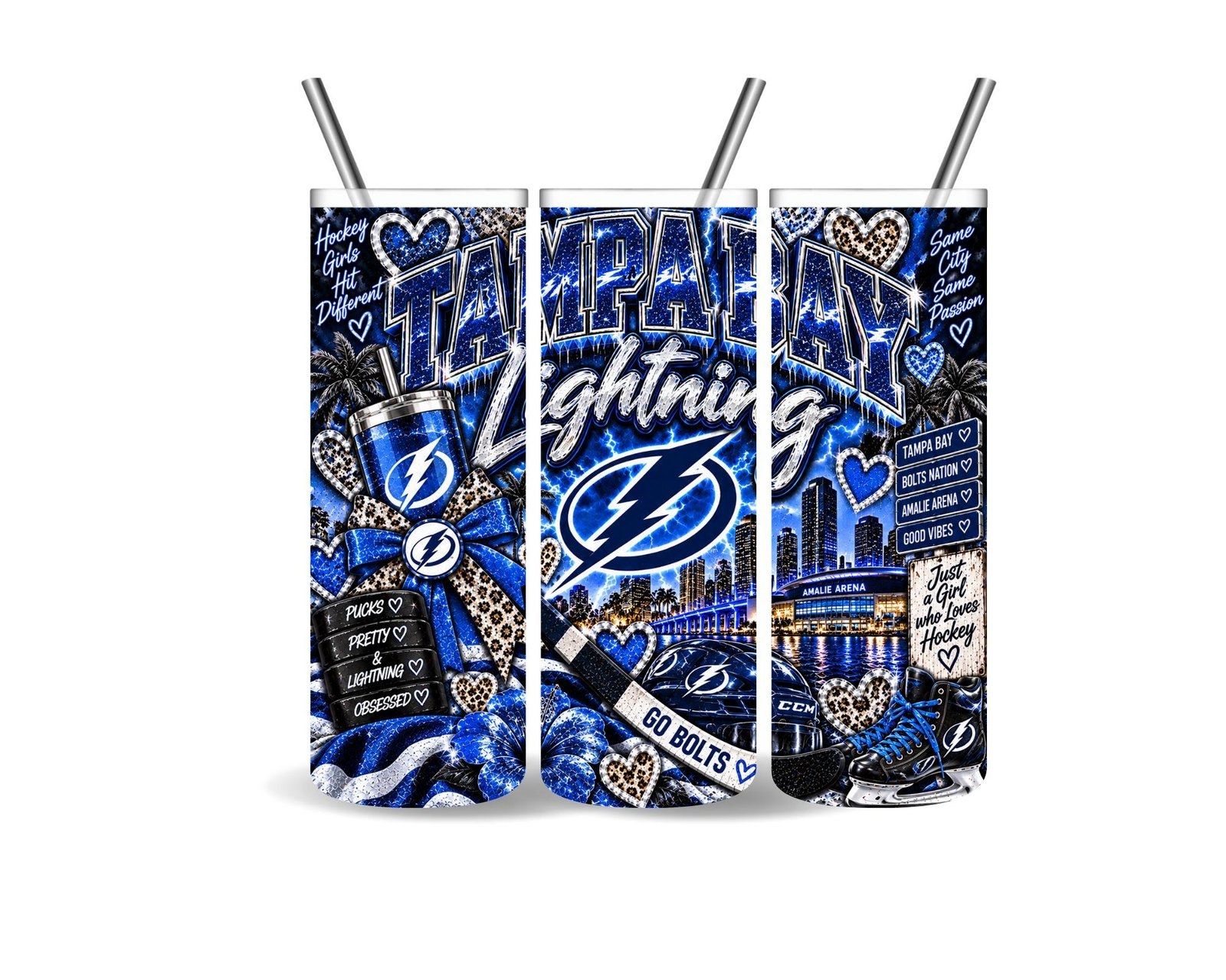 Tampa Bay Lightning 20oz Tumbler | Hockey Fan Gift (Choose Design), view 6