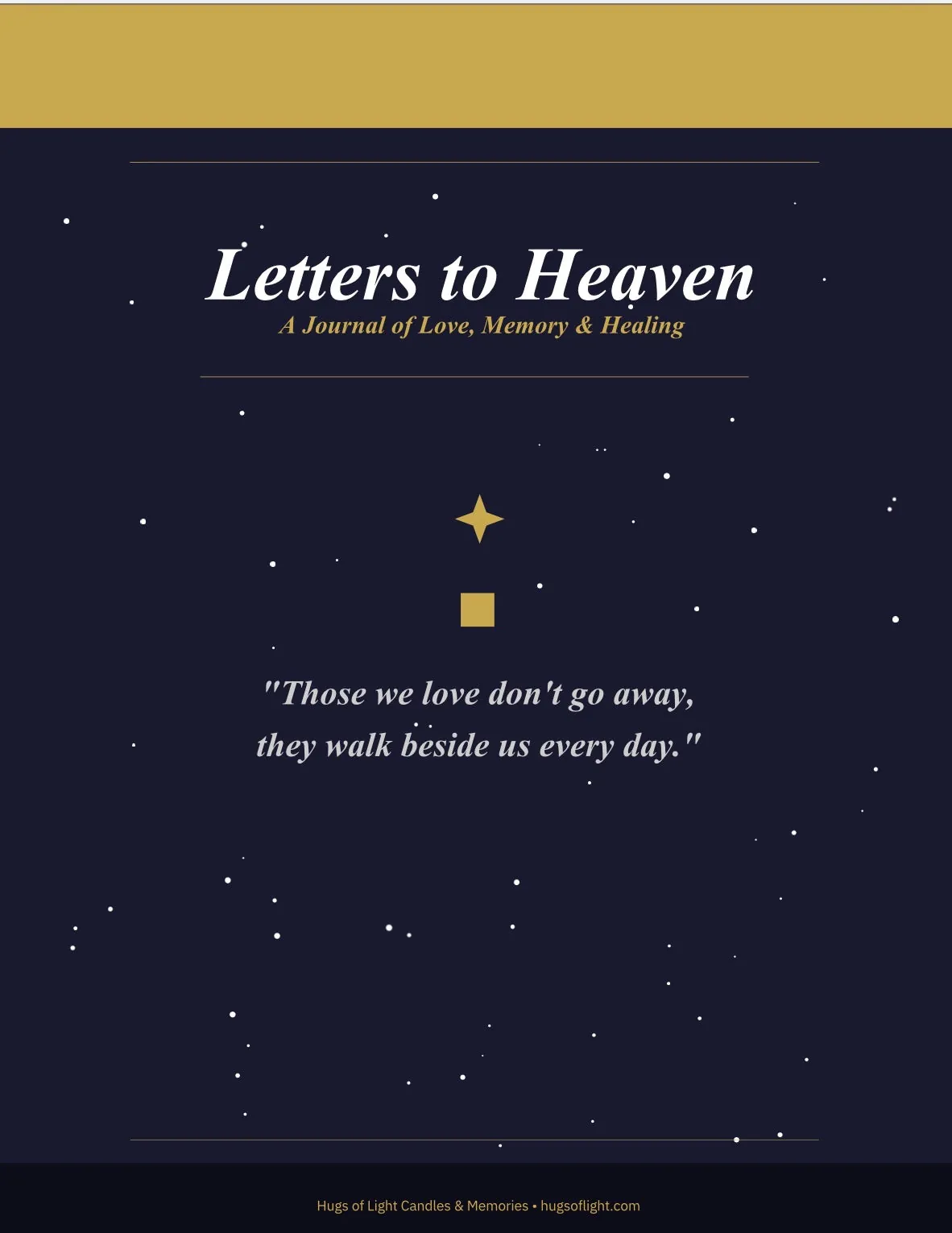 Letters to Heaven printable grief journal cover