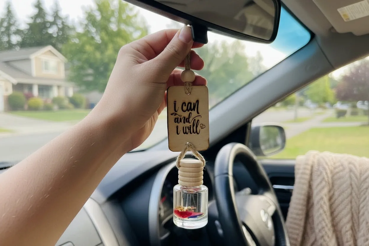 Motivational Car Hanging Diffuser by Hugs of Light