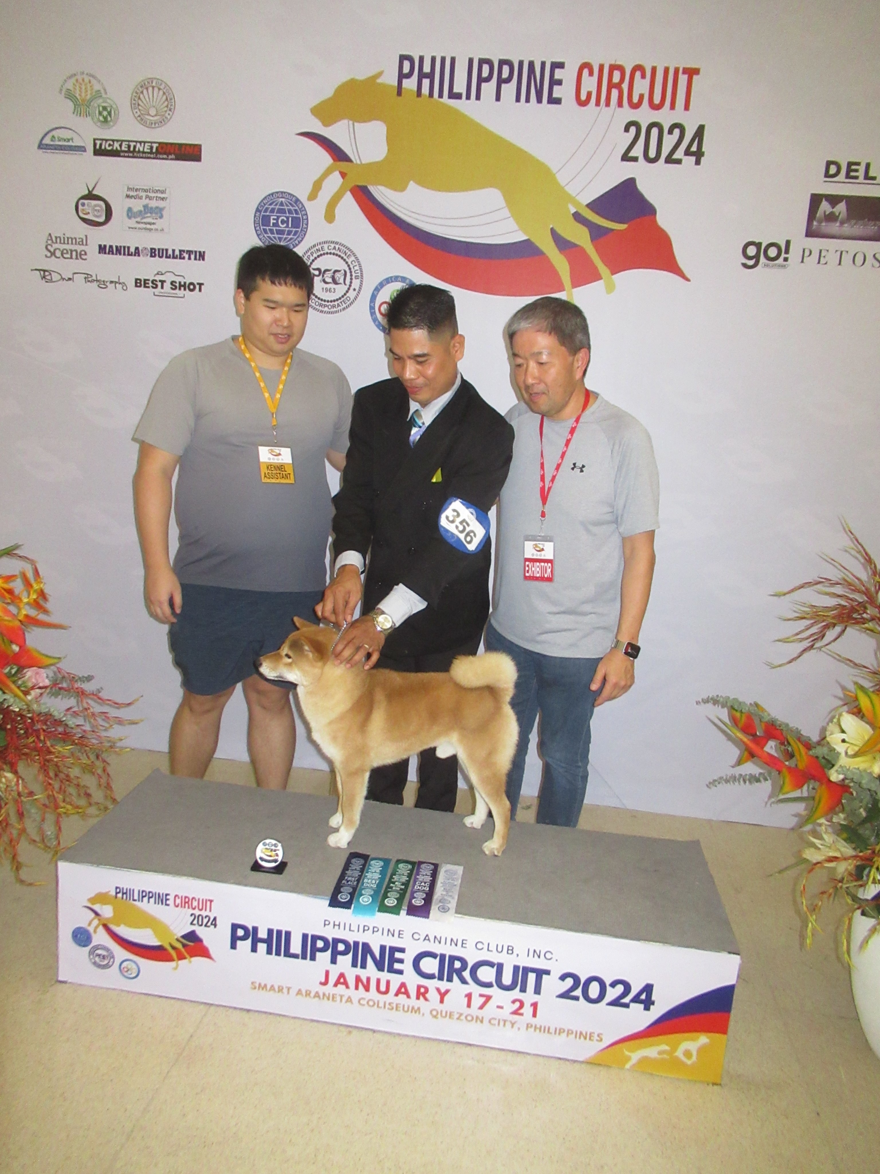 Dog and handler after a conformation show class
