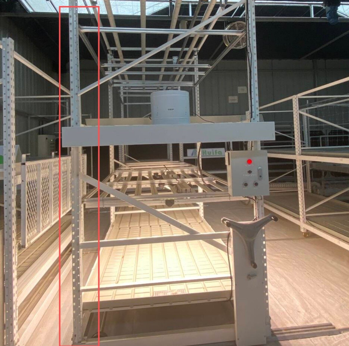 Container cultivation racking and environmental equipment