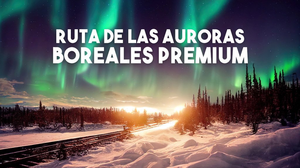 View from Auroras Boreales en Alaska Premium