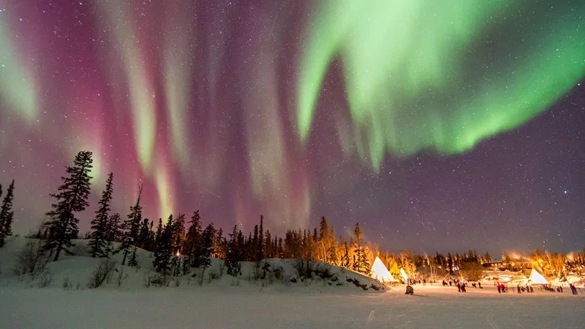 View from Auroras Boreales en Yellowknife desde Monterrey