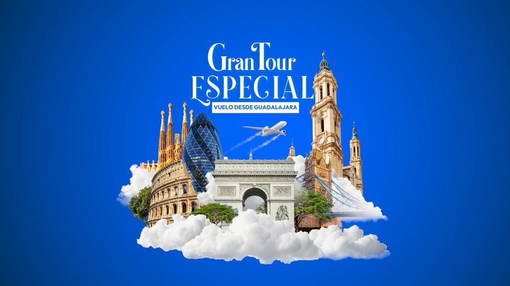 View from Gran Tour de Europa Especial Vuelo desde GDL
