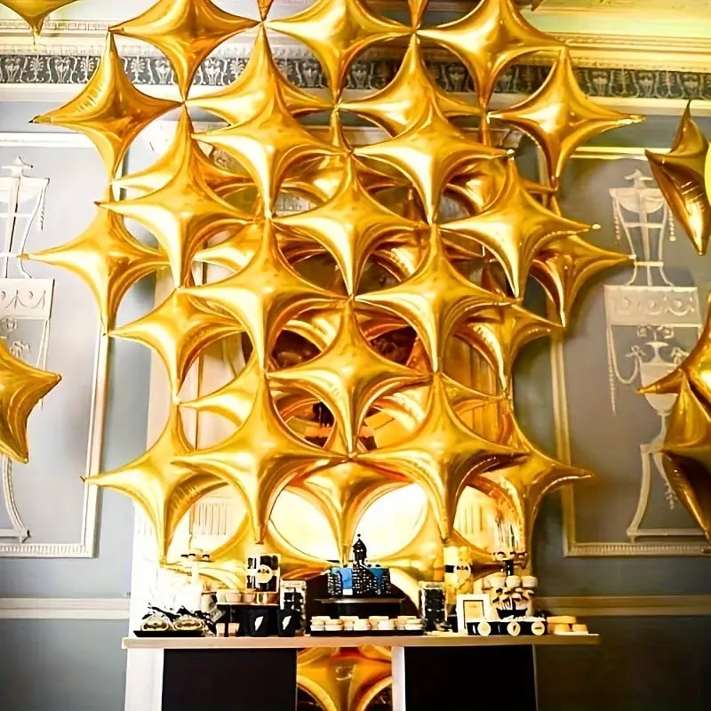 Gold balloon wall for a Myrtle Beach celebration