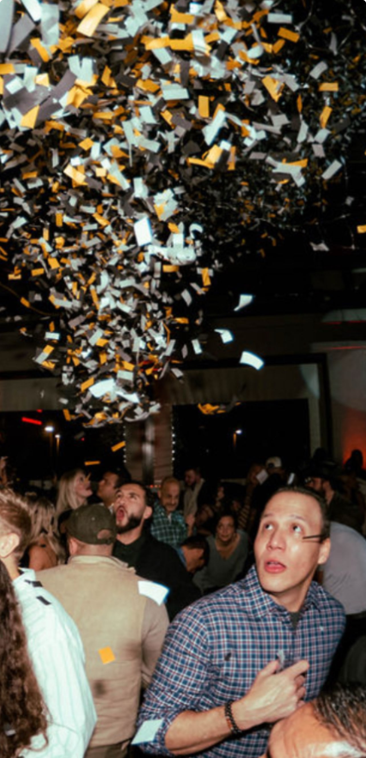 Confetti celebration at a Myrtle Beach event