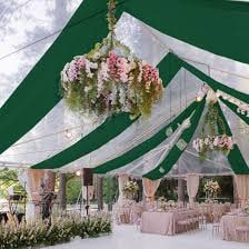 White ceiling fabric draping in a Myrtle Beach event space
