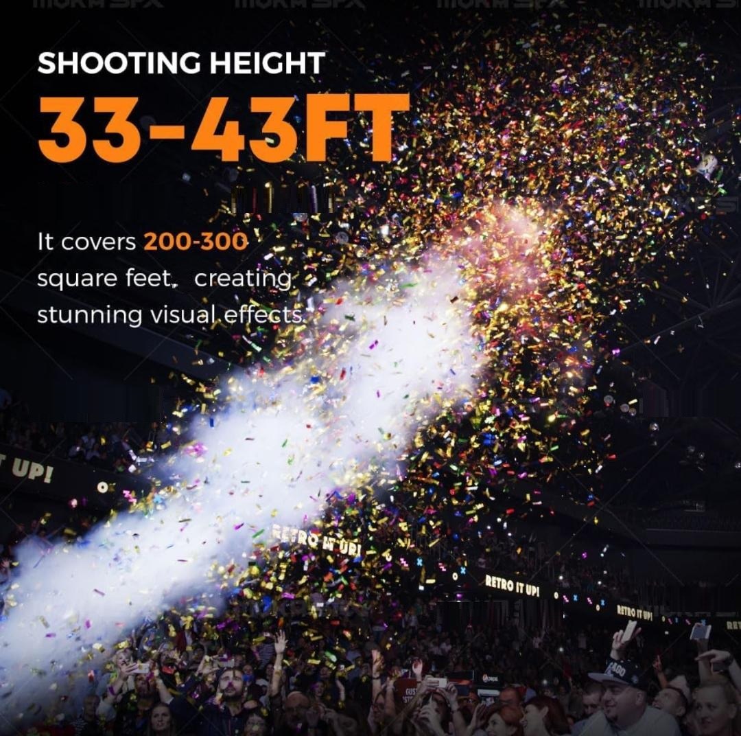 Stage confetti cannon rental for a celebration