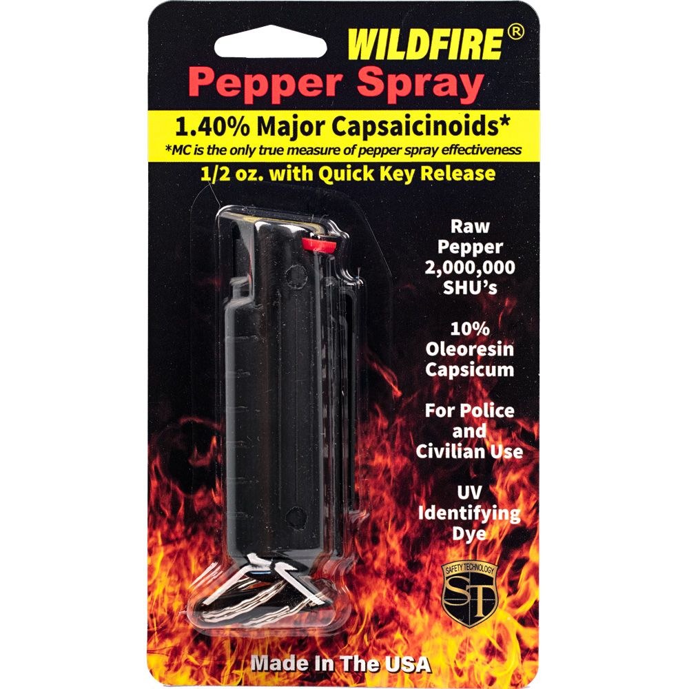 Pepper Spray with Belt Clip, Keychain, and Safety Lock, view 11