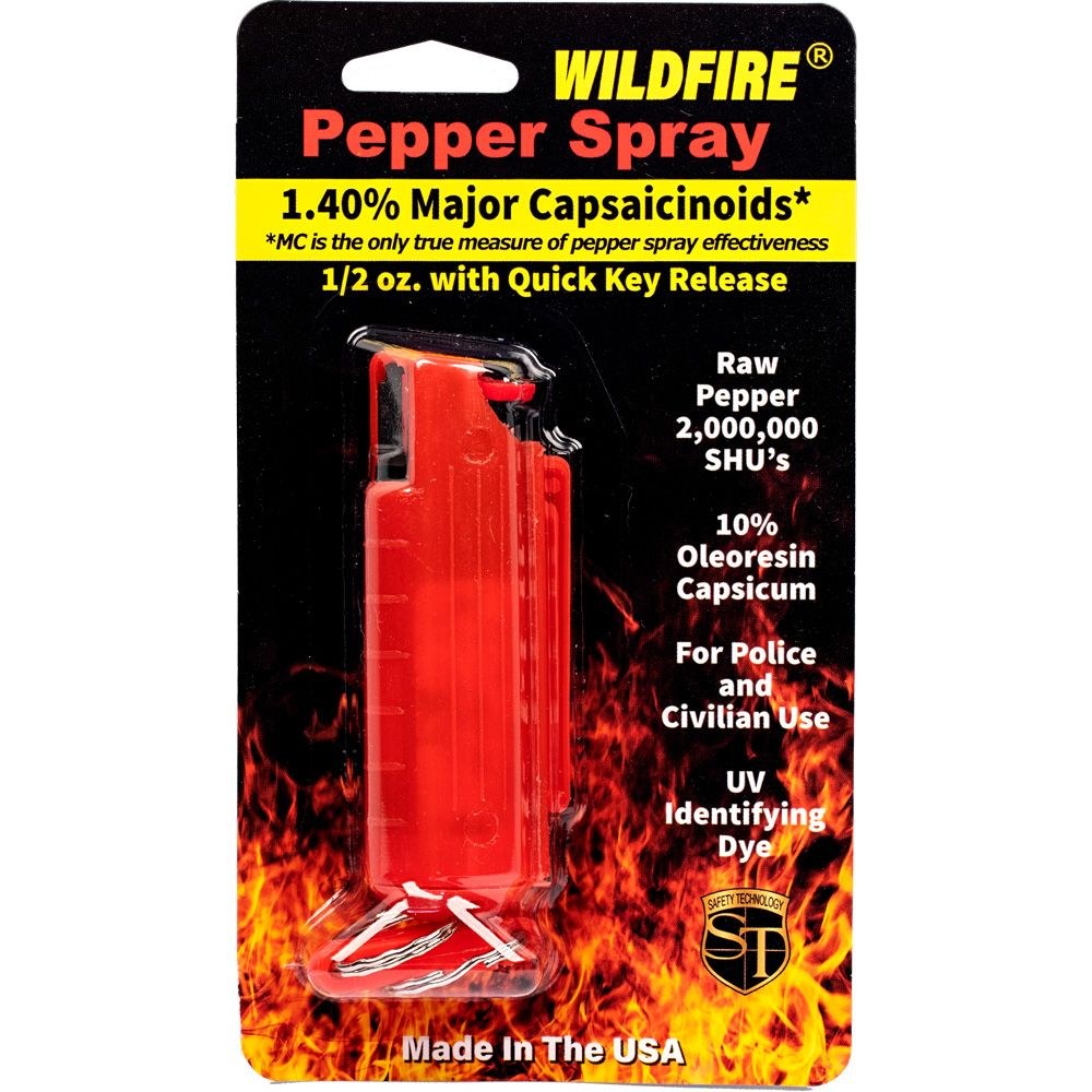 Pepper Spray with Belt Clip, Keychain, and Safety Lock, view 3