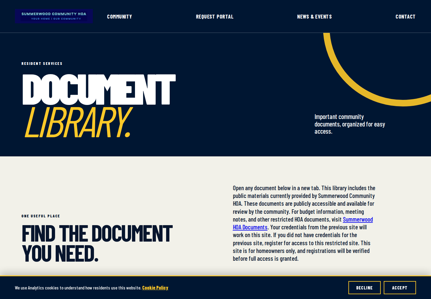Summerwood Community HOA document library