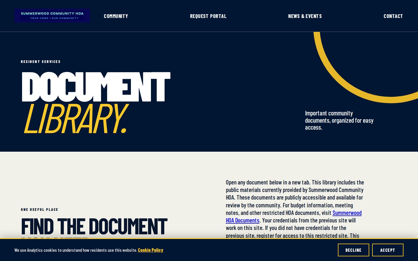 Summerwood Community HOA document library