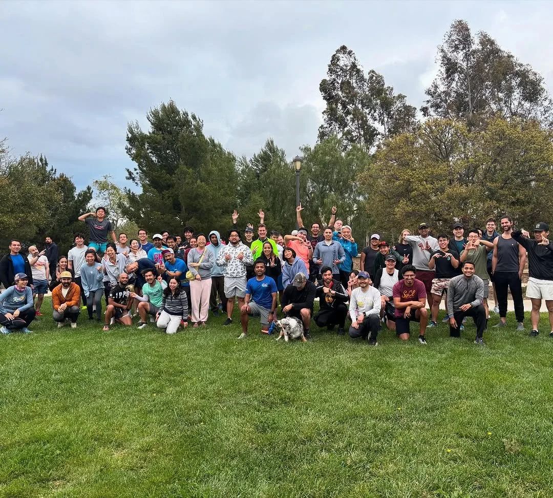 Run OC members gathered together in a local park
