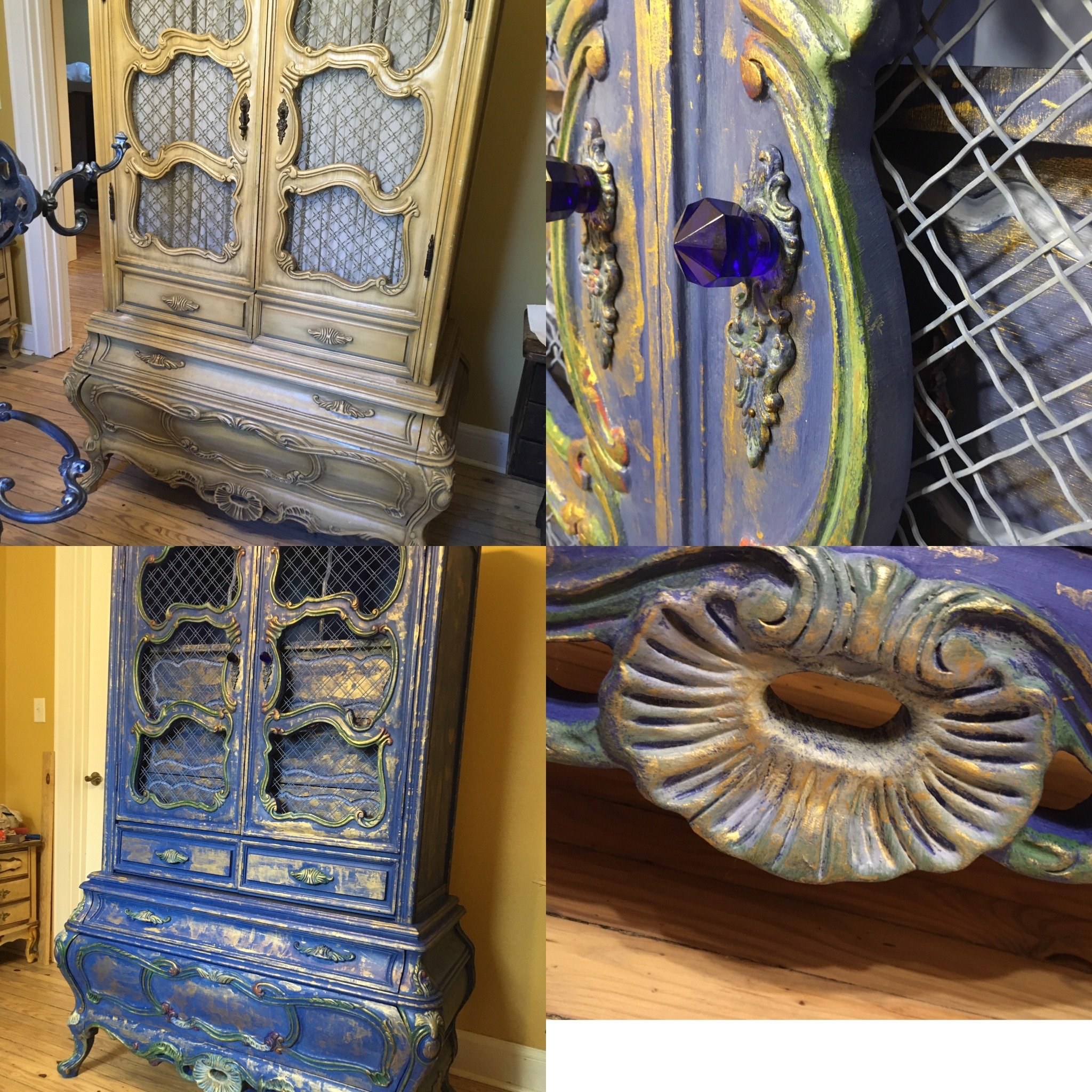Blue Diva, painted furniture project by Wendy Molinaroli