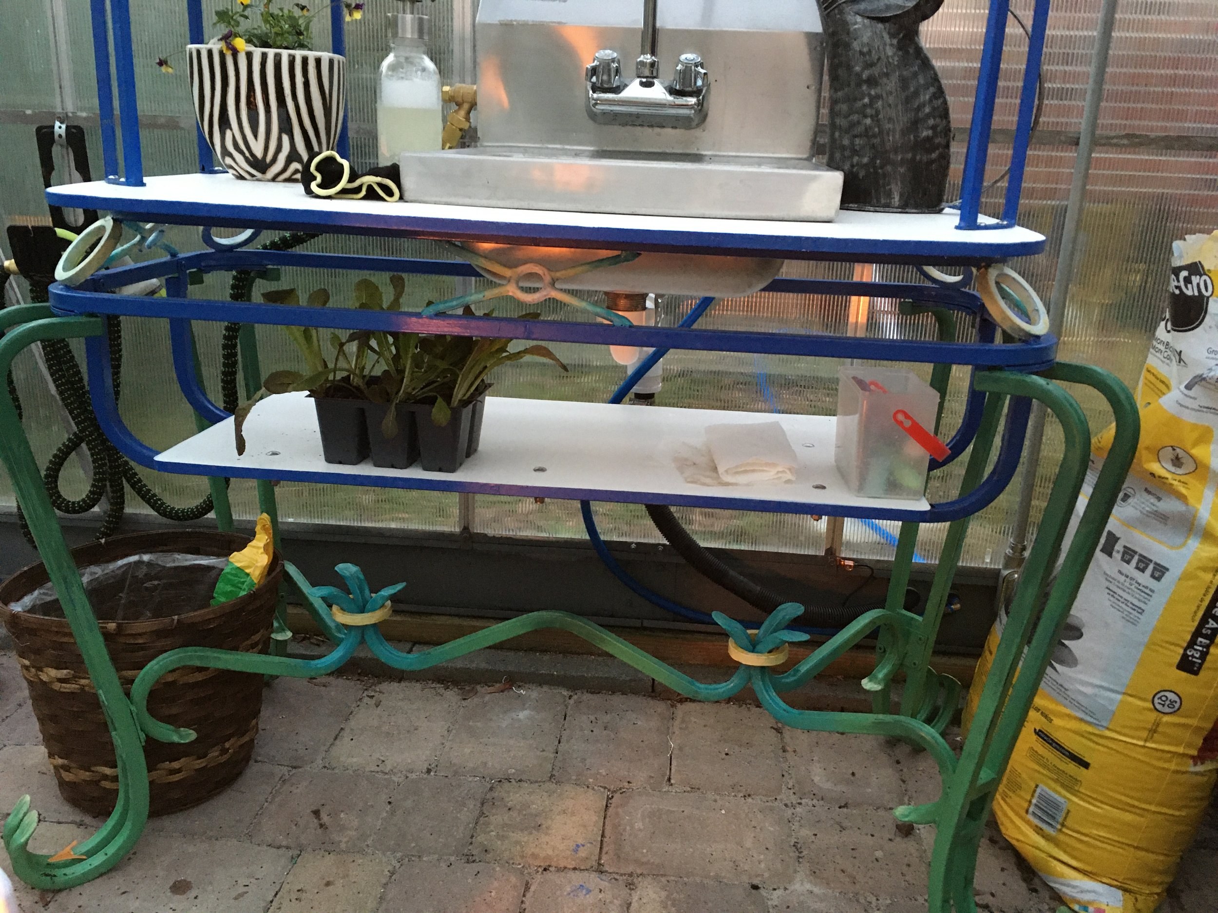 Freshly painted, plumbed, and ready for use.