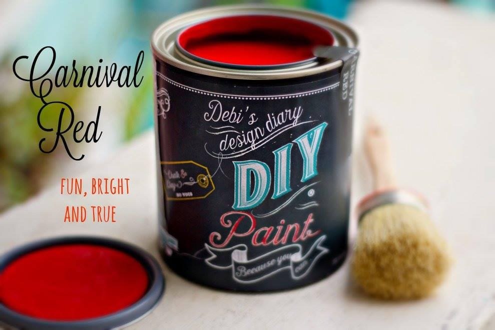 Carnival Red /DIY Paint Co All Clay Paint by Debi's Design Diary