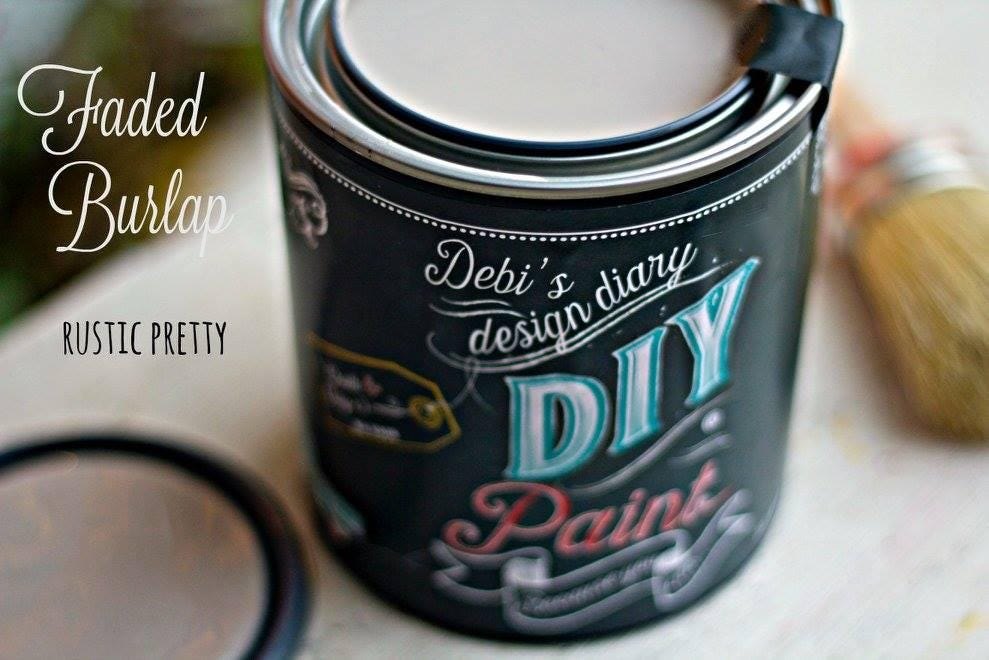 Faded Burlap /DIY Paint Co All Clay Paint by Debi's Design Diary